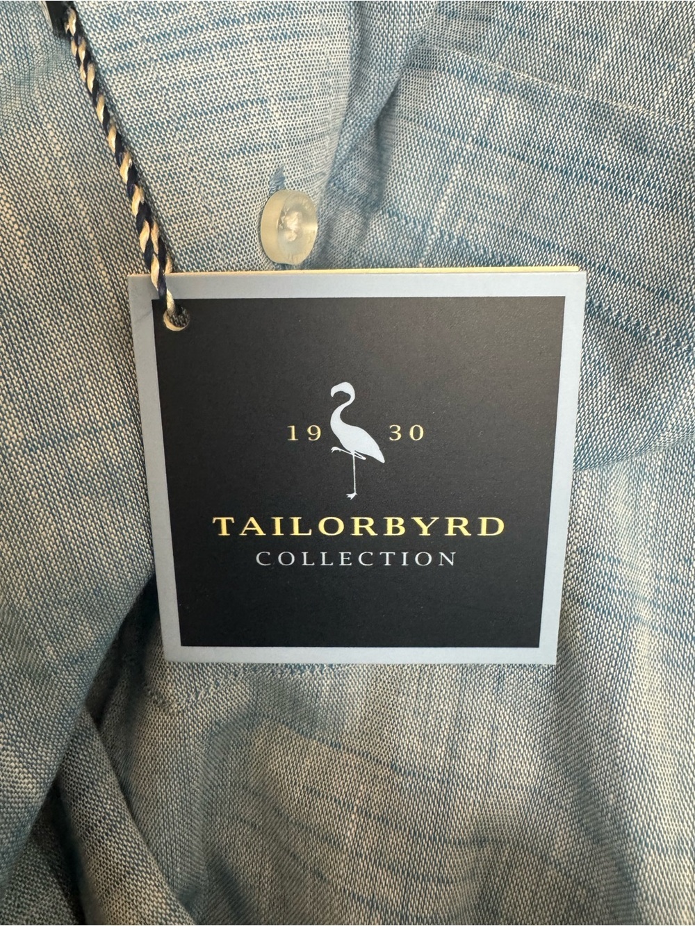 Men’s Tailorbyrd Collection button-down shirt flight blue. New. Sz 3XL - Picture 2 of 6